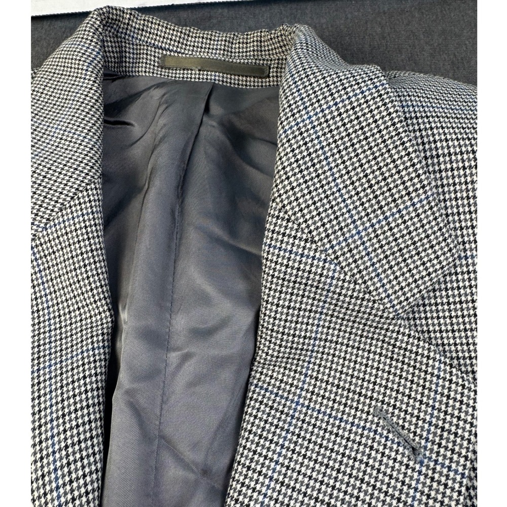 Mens‎ Houndstooth Wool Blend Blazer Sport Coat Anthony Rubino